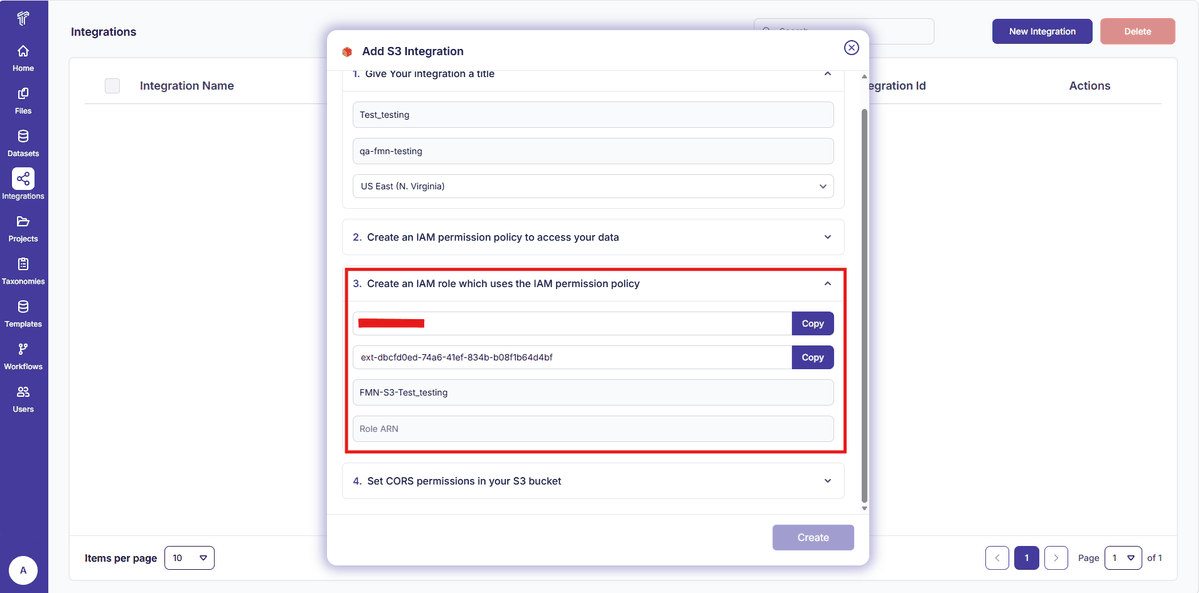 Figure 33: Integration - Account ID and External ID (Tool Panel)